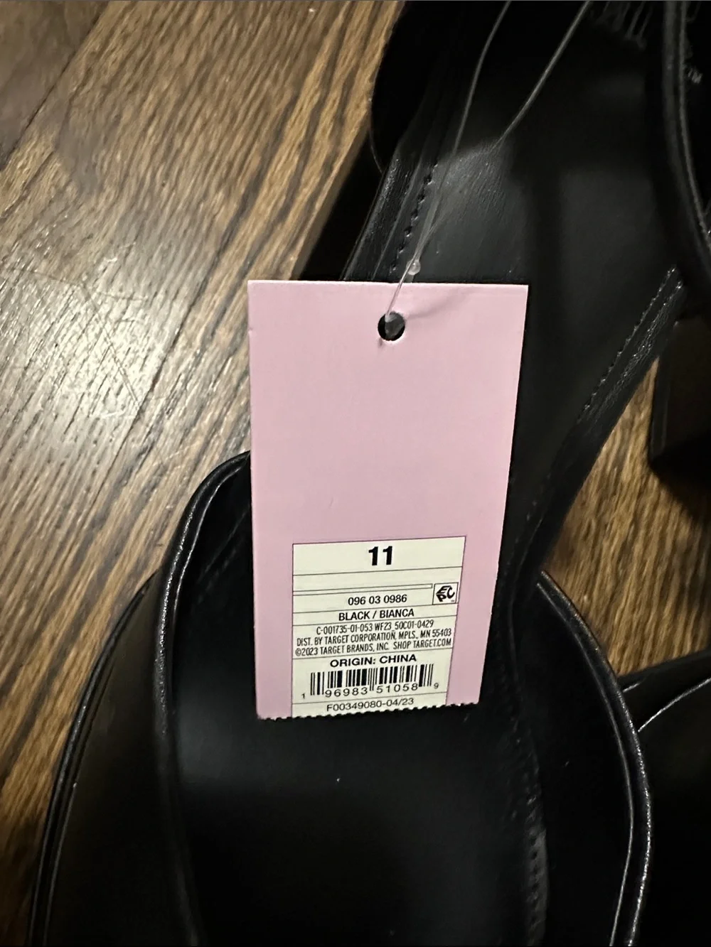Wild Fable Black Square-Toe Platform Ankle-Strap Block Heels 11